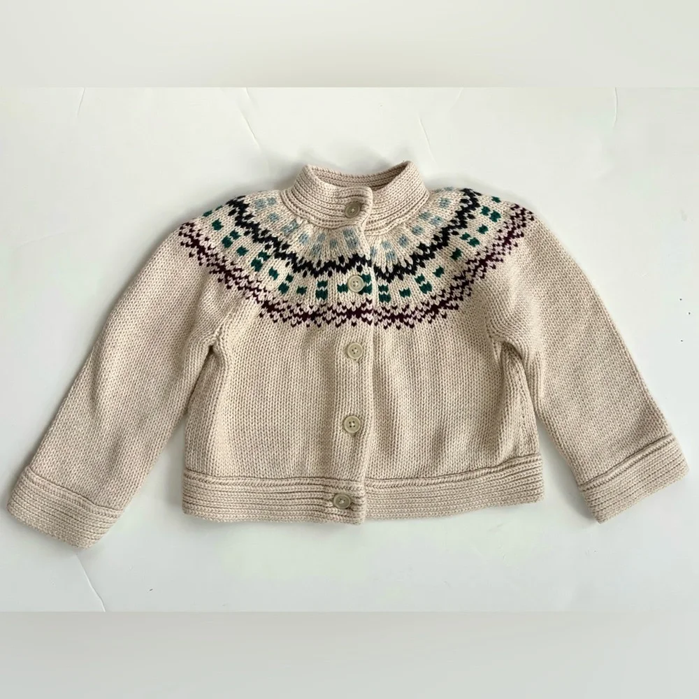 Tea Collection Fall‎ Floral Dress & Fair Isle Sweater Set Bundle - Size 4 / 4T